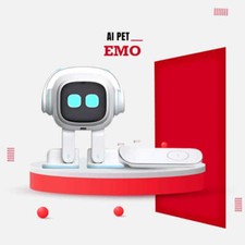 Emo Robot – Animale domestico AI bianco con luce intelligente e caricatore