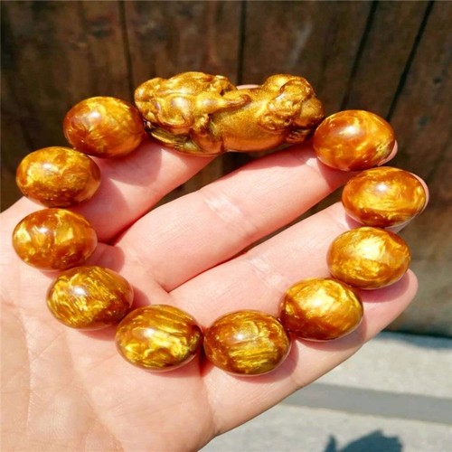 20mm beads natural - natural, gold