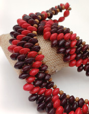 GIROCOLLO ETNICO REALIZZATO CON SEMI BICOLORE - AFRICA