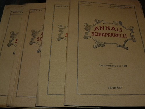 Annali schiapparelli rassegna - schiapparelli,