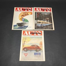 Lotto di 3 numeri della rivista Auto italiana 1946. Ingiallimenti, sbucciature