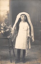 26) FOTOGRAFIA FOTO BAMBINA (VESTITO COMUNIONE ?) BOLOGNA GOFFREDO OSTI 