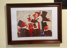 Franz Borghese Serigrafia firmata e numerata. Timbro F.lli Orler. Cornice.