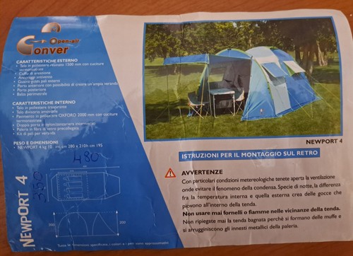 Tenda campeggio posti - 4,