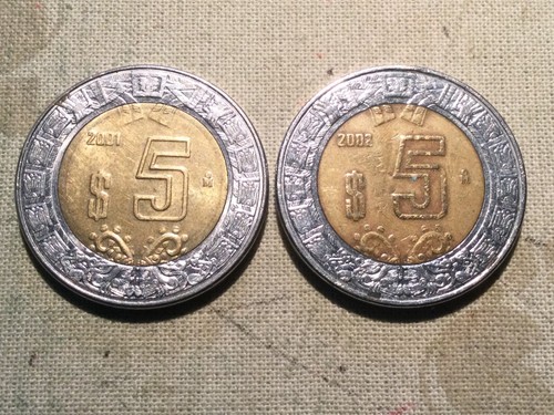 Monete messico pesos 2001 - ,