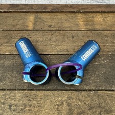 Coppia terminali barra mountain bike in lega blu ControlTech vintage anni 90 mtb shorty
