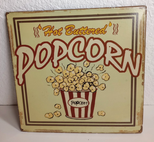 Insegna latta metallo pop - pop, corn