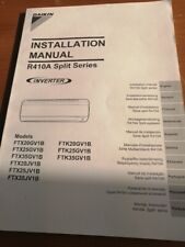 INSTALLATION OPERATION  MANUAL R410A Split Series DAIKIN FTXS20CVMB.