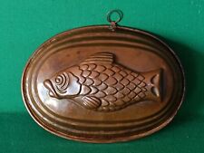 ANTICA VECCHIA GRANDE FORMA IN RAME BUDINO BUDINIERA FORMELLA DOLCI STAMPO. CM35