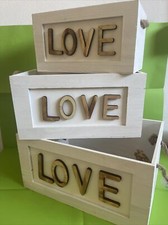 3 cassette legno bianche Home