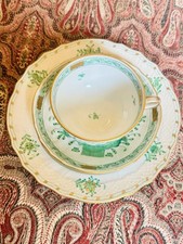 Servizio Da The 12 Persone Herend Indian Basket Green 36 Pezzi