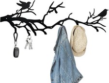 Appendiabiti da parete con rami d'albero - Design artistico con 7 ganci, 27,5 x 9,5