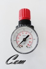 Riduttore di pressione attacco 1/4" con regolatore (x compressore) con manometro