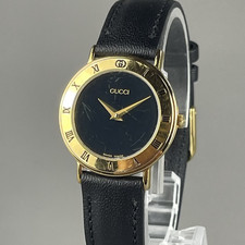Orologio GUCCI 3000.2.L Oro Lusso Donna SS Quarzo Nuova Batteria Nuovo...