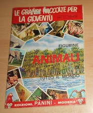 ED.PANINI ALBUM FIGURINE ANIMALI DI TUTTO IL MONDO 1965  CON 177 FIG. ORIGINALE
