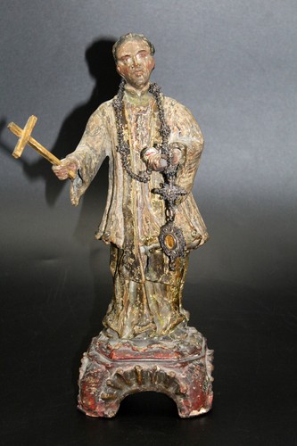 Scultura santo nepomuk - nepomuk,, legno