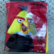 Costume Rovio Halloween uccellini arrabbiati maschera adulto uccellino giallo peluche viso NUOVO VINTAGE