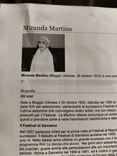 AUTOGRAFO ORIGINALE MIRANDA