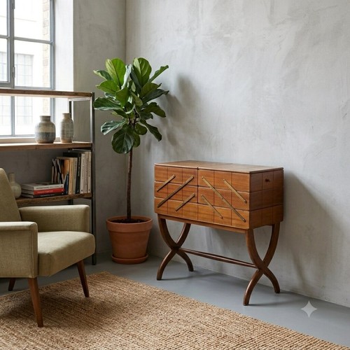 Portacucito vintage legno vano - portacucito,