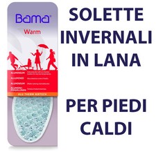 SOLETTE DA SCARPE INVERNALI TERMICHE PER TENERE I PIEDI CALDI BAMA ALU-THERM