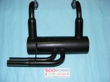 FIAT 500 F/L EPOCA MARMITTA SPORTIVA DOPPIO SCARICO CROMATO 30mm ABARTH RECORD M