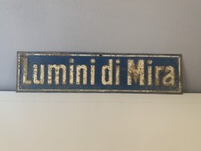 Antica Insegna Pubblicitaria Lumini Di Mira