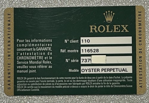 Warranty guarantee rolex - warranty,