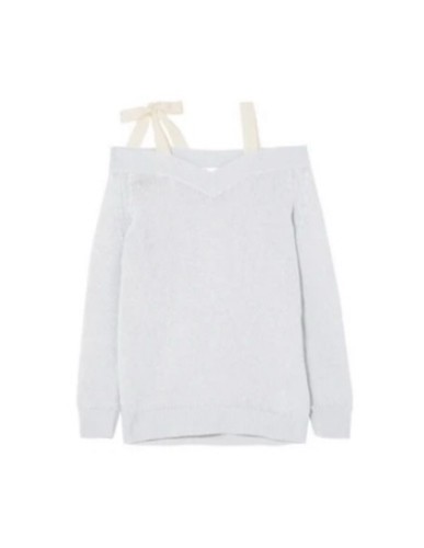 Maglione lana fiocco spalle
