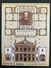 Vaticano 2008 Andrea Palladio il foglietto mnh