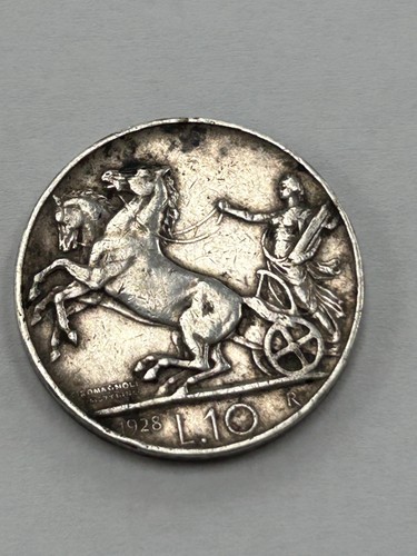 Moneta lire biga vitt - 10,