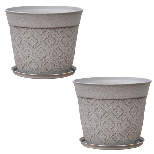 Vaso fiori pp grigio - da,