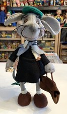 VINTAGE 11" ORIGINALE FELTRO TOPO scolaretto anni 50-60 MADE IN ITALY TORINO LENCI