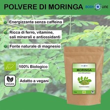 MORINGA OLEIFERA polvere BIOLOGICA Energia fisica mentale SUPERFOOD NATURALE