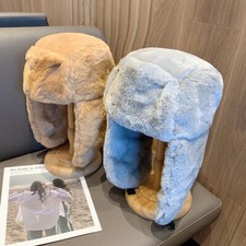 Uomo Donna Trapper Invernale * Cappello Di Pelliccia Russo Con Paraorecchie ☆