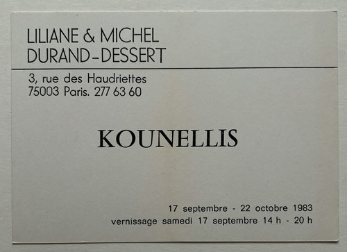 Jannis kounellis carton - -,