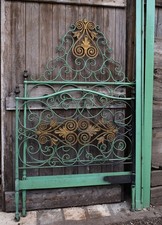 Letto Singolo Antico ghisa Ferro Battuto Laccato  dorato Italia XIX Secolo