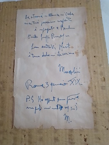Mussolini lettera autografa - lettera,