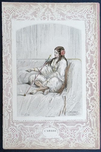 Stampa antica art nouveau 1889 - stampa,
