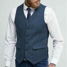 Gilet uomo blu 5 bottoni