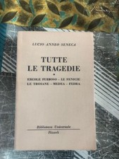 Seneca Tutte Le Tragedie Vol. 1 Biblioteca Universale Rizzoli Bur B.U.R. 1371