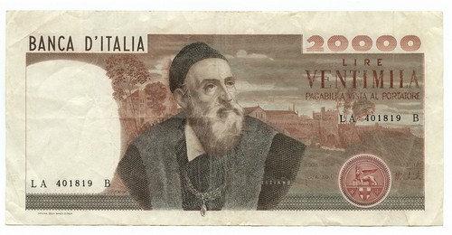 20000 lire banca italia - banca, d'italia