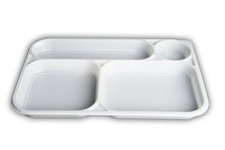 Vassoi monouso 4 scomparti in plastica PZ 300 