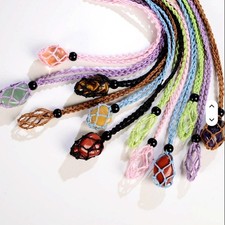 Collana con rete macramè - collana,