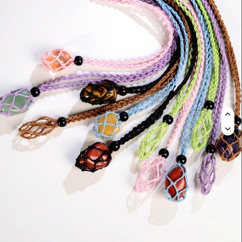 Collana con rete - rete, macramè