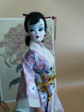 OOAK Bild Lilli Clone Doll Gheisha Pink Kimono Vintage Maiko Japan inspired