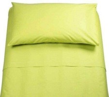 Set Lenzuola Letto Singolo Cotone Sotto Sopra + Federa Vari Colori Tinta Unita