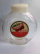 L68-VASO FABBRI CILIEGE AL LIQUORE-TAPPO PUBBLICITA' BOLOGNA VETRO GLASS RICETTA