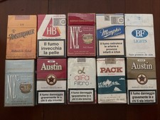 Lotto 10 Pacchetti sigarette (vuoti) per Collezionisti