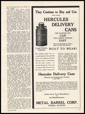 Pubblicità 1928 Metal Barrel