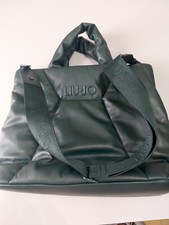 BORSA A MANO O A TRACOLLA REGOLABILE LIU JO COLORE VERDE PETROLIO IN ECOPELLE